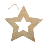 Star contour with hanger glittered - Material: out of...