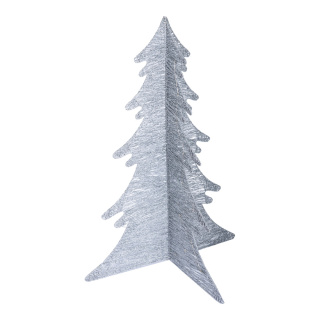 3D wire tree foldable with 35 LEDs - Material: 15m power cord IP44 - Color: silver - Size: H: 100cm X Ø 70cm