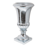 Fiberglas-Vase glänzend Größe:H: 92cm,  Farbe: Silber