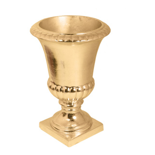 Fiberglas-Vase, glänzend, Größe: H=39cm Farbe: Gold