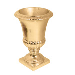 Fiberglas-Vase glänzend Größe:H: 39cm,  Farbe: Gold