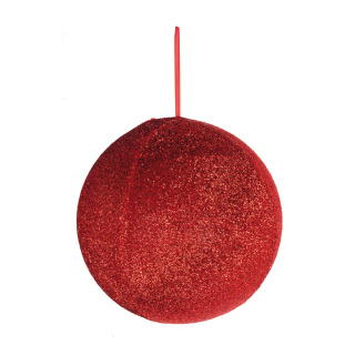 Fabric Christmas ball inflatable - Material:  - Color: red - Size: Ø 40cm