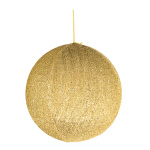 Textil-Weihnachtskugel aufblasbar Größe:Ø 40cm,  Farbe: Gold