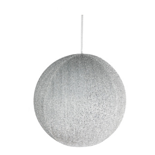 Textil-Weihnachtskugel aufblasbar     Groesse:Ø 40cm    Farbe:Silber