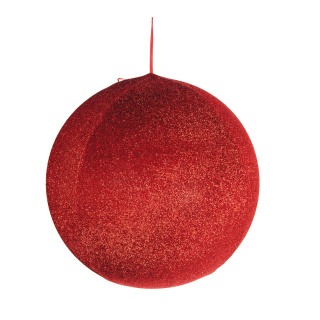 Fabric Christmas ball inflatable - Material:  - Color: red - Size: Ø 60cm
