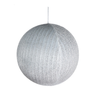 Fabric Christmas ball inflatable - Material:  - Color: silver - Size: Ø 60cm