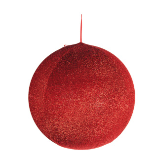 Fabric Christmas ball inflatable - Material:  - Color: red - Size: Ø 80cm