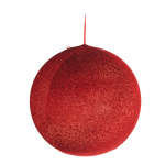 Textil-Weihnachtskugel aufblasbar Größe:Ø 80cm,  Farbe: Rot