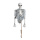 Skelett-Torso kopfüber hängend, mit Lichteffekt, inkl. Batterien Abmessung: 80cm Farbe: Grau