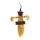Grusel-Vogelscheuche aus Stroh, mit Kürbiskopf, mit Hänger     Groesse:160cm    Farbe:Natur/Orange