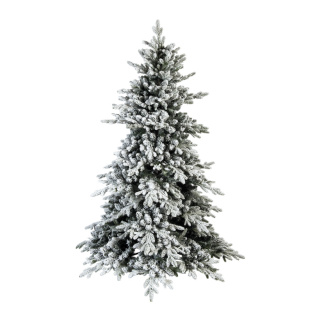 Noble fir snowed 609 PE-tips 1929 PVC-tips - Material: with metal stand - Color: green/white - Size: 180cm X Ø 90cm