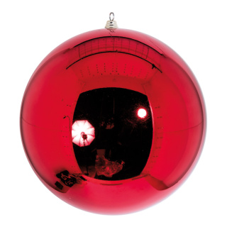 Boule de Noël XXL brillant en plastique Color: rouge Size: Ø 60cm