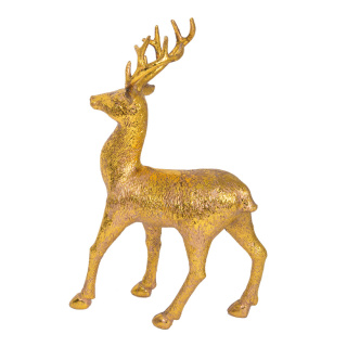 Reindeer head up - Material:  - Color: gold - Size: 20x35cm