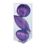 Ornamentkugeln, mit Hänger, Größe: 10cm Farbe: lila