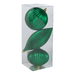 Ornamentkugeln, mit Hänger, Größe: 10cm Farbe: grün