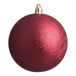 Weihnachtskugel-Kunststoff  Größe:Ø 8cm,  Farbe: bordeaux