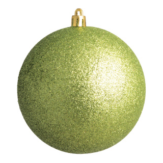 Weihnachtskugeln, hellgrün glitter      Groesse:Ø 8cm, 6 Stk./Blister