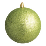 Weihnachtskugeln, hellgrün glitter  Abmessung: Ø 8cm, 6...