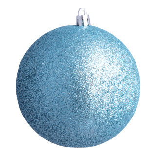 Weihnachtskugeln, hellblau glitter      Groesse:Ø 6cm, 12 St./Blister