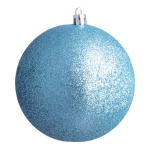 Christmas balls light blue glitter 6 pcs./blister -...