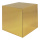 Cube with mirror finish - Material: foldable out of foam - Color: gold - Size: 25x25cm
