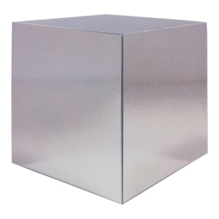 Cube finition miroir pliable en mousse dure Color: argenté Size: 25x25cm