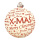 Display boules de Noël imprimé des 2 côtés avec accrochage Color: blanc/rouge Size: Ø20cm