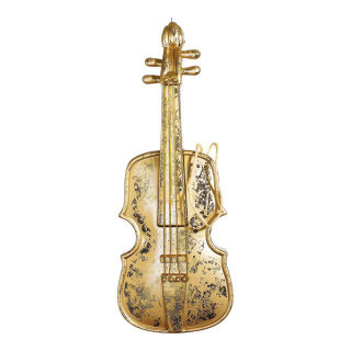 Geige aus Kunststoff      Groesse:ca. 80x20cm    Farbe:gold gewischt