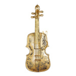 Violin made of plastic  - Material:  - Color: gold wiped...