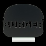 Silhouette Tischkreidetafel BURGER, inkl. Aluminiumfuß...