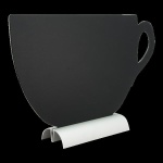 Silhouette Tischkreidetafel "CUP", inkl. Aluminiumfuß und 1 Kreidestift