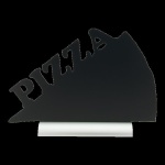 Silhouette Tischkreidetafel "PIZZA", inkl. Aluminiumfuß und 1 Kreidestift