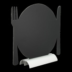 Silhouette Tischkreidetafel "PLATE", inkl. Aluminiumfuß und 1 Kreidestift