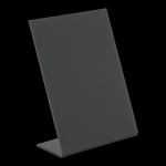 Vertikale L-Tischkreidetafel mit matter Vorder- und glänzender Vorderseite, A7 (5er Set)