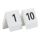 Tischnummernset 1-10 - Weißes Acryl mit schwarzer Schrift (10er Set)