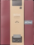 Leder Serie "Royal" A4 - Echtleder Speisekarte - Rot