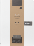 Leder Serie "Raw" A4 - Echtleder Speisekarte - Weiss