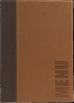 Trendy Lederoptik A4 Speisekarte, braun, inkl. 1 doppelte Einlage pro Karte (für 4 Seiten A4)