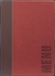 Trendy Lederoptik A4 Speisekarte, rot, inkl. 1 doppelte Einlage pro Karte (für 4 Seiten A4)