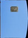 RIO Speisekarte mit Metallplatte "GABEL, MESSER, LÖFFEL", blau, inkl. 1 doppelte Einlage pro Karte (für 4 Seiten A4)
 Farbe: Schwarz