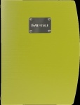 RIO Speisekarte mit Metallplatte "MENU", grün, inkl. 1 doppelte Einlage pro Karte (für 4 Seiten A4)
 Farbe: Schwarz
