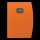 RIO Speisekarte mit Metallplatte "MENU", orange, inkl. 1 doppelte Einlage pro Karte (für 4 Seiten A4)
 Farbe: Schwarz