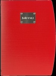 RIO Speisekarte mit Metallplatte "MENU", rot,  inkl. 1 doppelte Einlage pro Karte (für 4 Seiten A4)
 Farbe: Schwarz