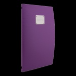 RIO Speisekarte mit Metallplatte "MENU", violett, inkl. 1 doppelte Einlage pro Karte (für 4 Seiten A4)
 Farbe: Schwarz
