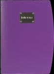 RIO Speisekarte mit Metallplatte "MENU", violett, inkl. 1 doppelte Einlage pro Karte (für 4 Seiten A4)
 Farbe: Schwarz