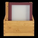Wood-Range A4 Weinkarte weinrot  (x20) inkl. Box, inkl. 2...