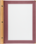 Wood A4, rot, Weinkarte inkl. 2 doppelte Einlage für Karte (für 4 Seiten A4)