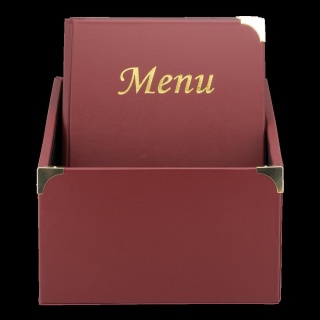 Speisekartenbox "Basic", Speisekarten A4 (x10) plus Box, inkl. 1 doppelte Einlage für Menüs (für 4 Seiten A4)