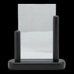Tisch Aufsteller - A6 - Hartholz, schwarz lackiert mit...