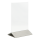 Transparenter Kartenhalter A6 Vertikal Aufsteller mit Edelstahlfuß